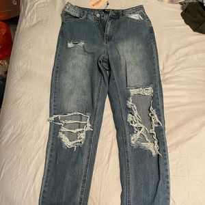 6 Tall, Missguided, medium wash, high waisted. New with tags.